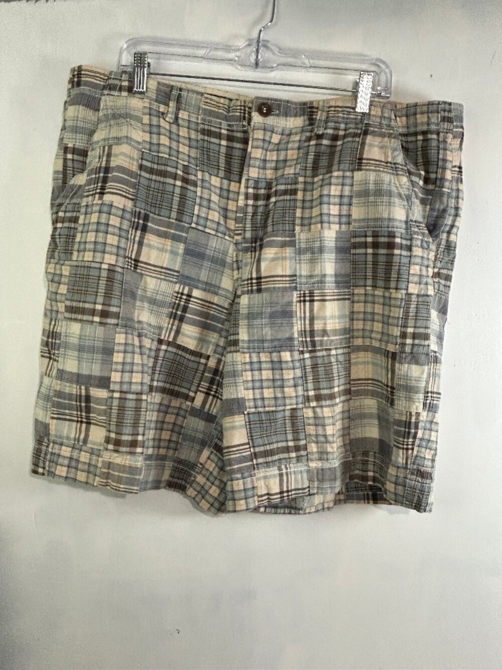 Bob Timberlake Patchwork Madras Plaid Cotton Shorts Men's Size 40 Preppy Coastal